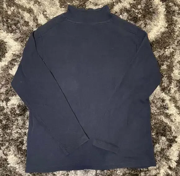 Great Northwest Clothing Company Men's Navy Blue Striped Quarter Zip Pullover Sw - Picture 2 of 3